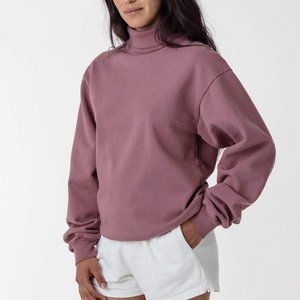 Los Angeles Apparel Turtleneck Sweatshirt Mauve S